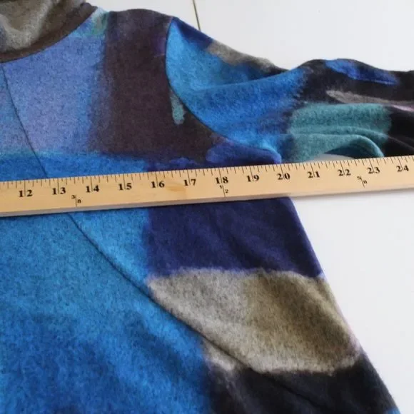 Damee Colorblock Turtleneck Tunic‎ Women's S Oversized Boxy Lagenlook Arttowear - Picture 11 of 11